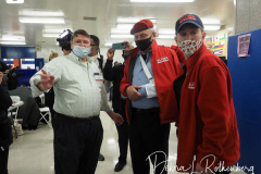 Republican Mayoral Candidate Curtis Sliwa votes at Frank McCourt High School on the Upper West Side in New York City on 02 Nov 2021. He is joined by his wife, Nancy and their 7 week old rescue cat, Gizmo, that is up for adoption.