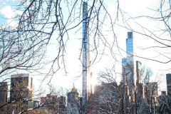 First snow of 2022. 
Snow details show East Village, Gramercy Park, Central Park.