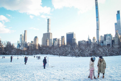 First snow of 2022. 
Snow details show East Village, Gramercy Park, Central Park.