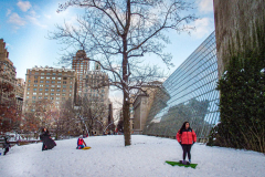 First snow of 2022. 
Snow details show East Village, Gramercy Park, Central Park.