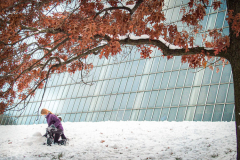 First snow of 2022. 
Snow details show East Village, Gramercy Park, Central Park.