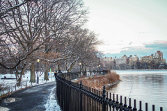 First snow of 2022. 
Snow details show East Village, Gramercy Park, Central Park.