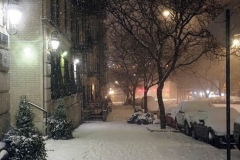 The Upper West Side of Manhattan is virtually empty as the biggest storm in several years falls down. More than a foot of snow is expected in the area.