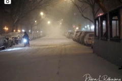 The Upper West Side of Manhattan is virtually empty as the biggest storm in several years falls down. More than a foot of snow is expected in the area.