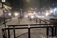 Outdoor Restaurants were forced to shut down early in New York City due the biggest storm in several years which is expecting to dump more than a foot of snow on the area.