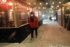 Outdoor Restaurants were forced to shut down early in New York City due the biggest storm in several years which is expecting to dump more than a foot of snow on the area.