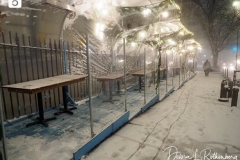 Outdoor Restaurants were forced to shut down early in New York City due the biggest storm in several years which is expecting to dump more than a foot of snow on the area.