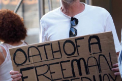 "Springsteen on Broadway" opened tonight for a return to Broadway at the St. James Theater, the first event on a Broadway stage since the Pandemic. Protestors outside were against the vaccine and having to show proof in order tone able to see the show. Springsteen was rushed in a back entrance to avoid the protestors in New York City on 26 June 2021