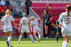 Washington Spirit v NY/NJ Gotham FC, soccer match at Red Bull Arena, Harrison, NJ. Annna Heilferty, Caprice Dydasco, Julia Roddar
