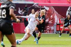 Washington Spirit v NY/NJ Gotham FC, soccer match at Red Bull Arena, Harrison, NJ. Ashley Sanchez, Mccall Zerboni