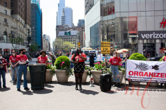 Party for Socialism and Liberation May Day 2022 from workers’ Resistance to Workers’ Revolution rally in Manhattan on May 1, 2022.