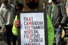 New York-  Solidarity March held in Chinatown
Black Transgender woman support the Asian community.