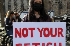 New York-  Solidarity March held in Chinatown
Black Transgender woman support the Asian community.
