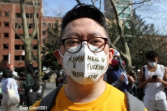 New York-  Solidarity March held in Chinatown
Black Transgender woman support the Asian community.