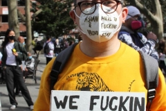 New York-  Solidarity March held in Chinatown
Black Transgender woman support the Asian community.