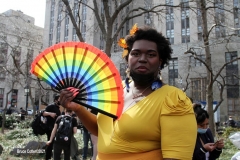 New York-  Solidarity March held in Chinatown
Black Transgender woman support the Asian community.
