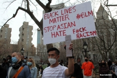 New York-  Solidarity March held in Chinatown
Black Transgender woman support the Asian community.