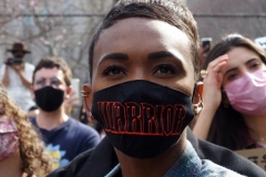 New York-  Solidarity March held in Chinatown
Black Transgender woman support the Asian community.