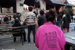 New York-  Solidarity March held in Chinatown
Black Transgender woman support the Asian community.