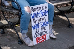 New York-  Solidarity March held in Chinatown
Black Transgender woman support the Asian community.