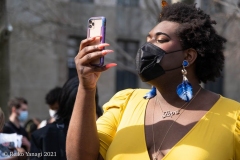 New York-  Solidarity March held in Chinatown
Black Transgender woman support the Asian community.