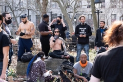 New York-  Solidarity March held in Chinatown
Black Transgender woman support the Asian community.