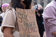 New York-  Solidarity March held in Chinatown
Black Transgender woman support the Asian community.