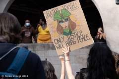 New York-  Solidarity March held in Chinatown
Black Transgender woman support the Asian community.