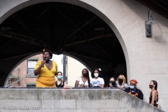 New York-  Solidarity March held in Chinatown
Black Transgender woman support the Asian community.