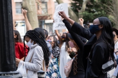 New York-  Solidarity March held in Chinatown
Black Transgender woman support the Asian community.