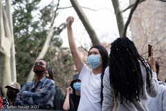 New York-  Solidarity March held in Chinatown
Black Transgender woman support the Asian community.