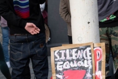 New York-  Solidarity March held in Chinatown
Black Transgender woman support the Asian community.