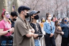 New York-  Solidarity March held in Chinatown
Black Transgender woman support the Asian community.