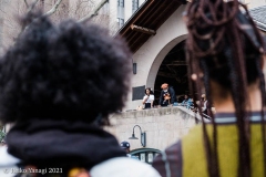 New York-  Solidarity March held in Chinatown
Black Transgender woman support the Asian community.