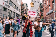 New York-  Solidarity March held in Chinatown
Black Transgender woman support the Asian community.