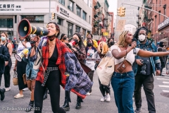 New York-  Solidarity March held in Chinatown
Black Transgender woman support the Asian community.