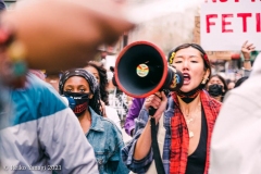 New York-  Solidarity March held in Chinatown
Black Transgender woman support the Asian community.