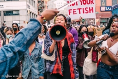 New York-  Solidarity March held in Chinatown
Black Transgender woman support the Asian community.
