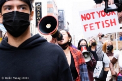 New York-  Solidarity March held in Chinatown
Black Transgender woman support the Asian community.