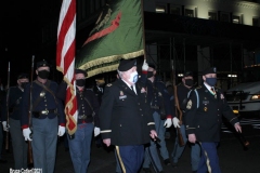 New York - St. Patricks day parade during Covid pandemic. The parade started in 1762 and has continued straight thru without a break.This year it has been modified no spectators where allowed to watch and   the march started at 6:30 am with a 8:30am church service at Saint Patricks Cathedral. N.Y.C. Mayor Bill de Blasio marched in the parade along with the fighting 69th soldiers.