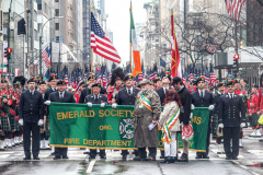 Rain or shine, hundreds of thousands of spectators came out to celebrate the St. Patrick’s parade in NYC. In its 260th year since its inception, the parade was welcome and gave cheer for locals and visitors alike after a two year adjustment due to COVID.
Starting from 44th St. and 5th Ave., the parade holds roughly 150,000 marchers passing St. Patrick’s Church and Central Park, down the Museum mile and ending at East 79th Street. Thursday, March 17th. NYC, NY. (C) Bianca Otero