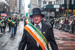 Rain or shine, hundreds of thousands of spectators came out to celebrate the St. Patrick’s parade in NYC. In its 260th year since its inception, the parade was welcome and gave cheer for locals and visitors alike after a two year adjustment due to COVID.
Starting from 44th St. and 5th Ave., the parade holds roughly 150,000 marchers passing St. Patrick’s Church and Central Park, down the Museum mile and ending at East 79th Street. Thursday, March 17th. NYC, NY. (C) Bianca Otero