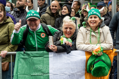 Thousands of people lined 5th Avenue in Midtown Manhattan to celebrate Irish American heritage and the return of the St. Patrick's Day Parade in New York, New York, on Mar. 17, 2022. (Photo by Gabriele Holtermann/Sipa USA)