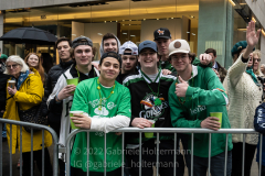 Thousands of people lined 5th Avenue in Midtown Manhattan to celebrate Irish American heritage and the return of the St. Patrick's Day Parade in New York, New York, on Mar. 17, 2022. (Photo by Gabriele Holtermann/Sipa USA)