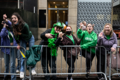 Thousands of people lined 5th Avenue in Midtown Manhattan to celebrate Irish American heritage and the return of the St. Patrick's Day Parade in New York, New York, on Mar. 17, 2022. (Photo by Gabriele Holtermann/Sipa USA)