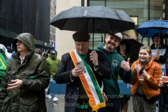 Thousands of people lined 5th Avenue in Midtown Manhattan to celebrate Irish American heritage and the return of the St. Patrick's Day Parade in New York, New York, on Mar. 17, 2022. (Photo by Gabriele Holtermann/Sipa USA)