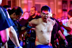 A domestic dispute turned violent when a family member stabbed two other family members in their home at 7314 Bergen Cove in Bergen Beach, Brooklyn Tuesday evening at about 10 p.m. (Photo by Todd Maisel)