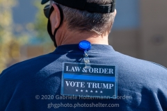 Trump supporters gather for a pro-Republican and pro-Law and Order rally on Staten Island, New York on October 3, 2020.  The rally comes a day after President Trump was hospitalized for COVID-19. (Photo by Gabriele Holtermann/Sipa USA)