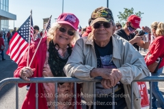 Trump supporters gather for a pro-Republican and pro-Law and Order rally on Staten Island, New York on October 3, 2020.  The rally comes a day after President Trump was hospitalized for COVID-19. (Photo by Gabriele Holtermann/Sipa USA)