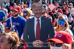 Trump supporters gather for a pro-Republican and pro-Law and Order rally on Staten Island, New York on October 3, 2020.  The rally comes a day after President Trump was hospitalized for COVID-19. (Photo by Gabriele Holtermann/Sipa USA)